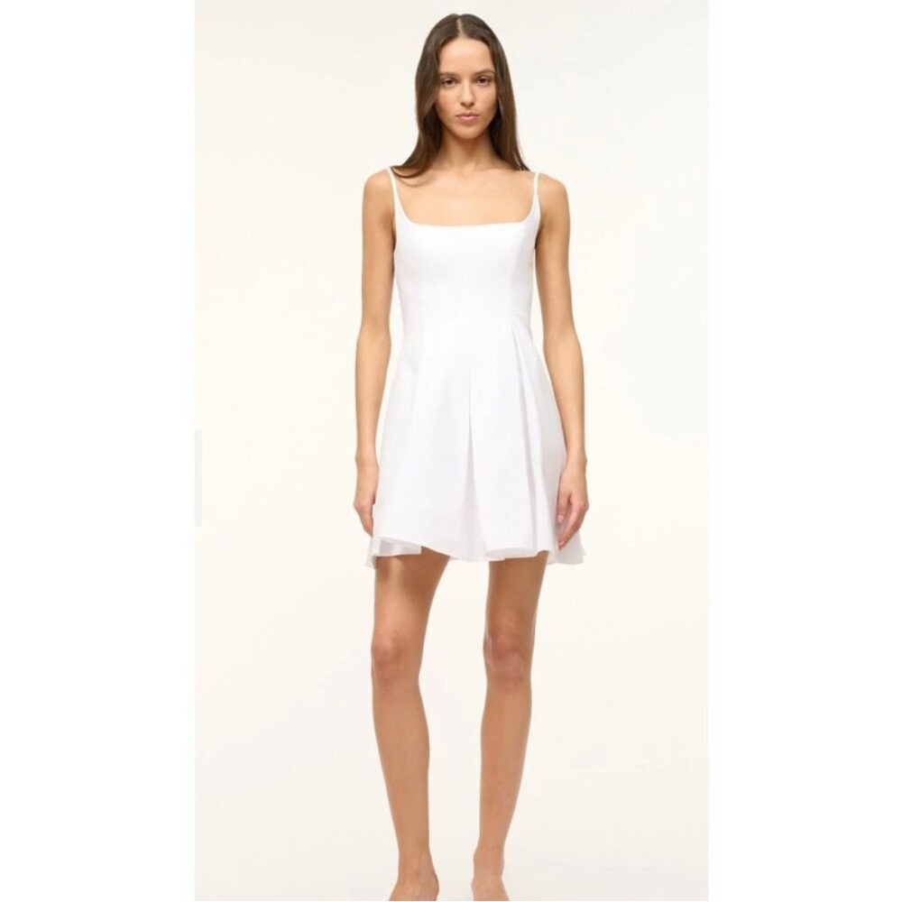 STAUD Mini Joli Dress in White